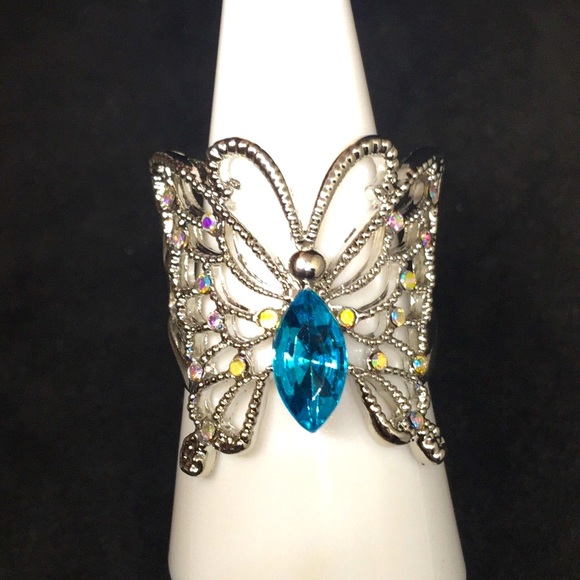 🦋 Butterfly 🦋 W/Colorblust Of Healing  Crystals Ring - Picture 2 of 5